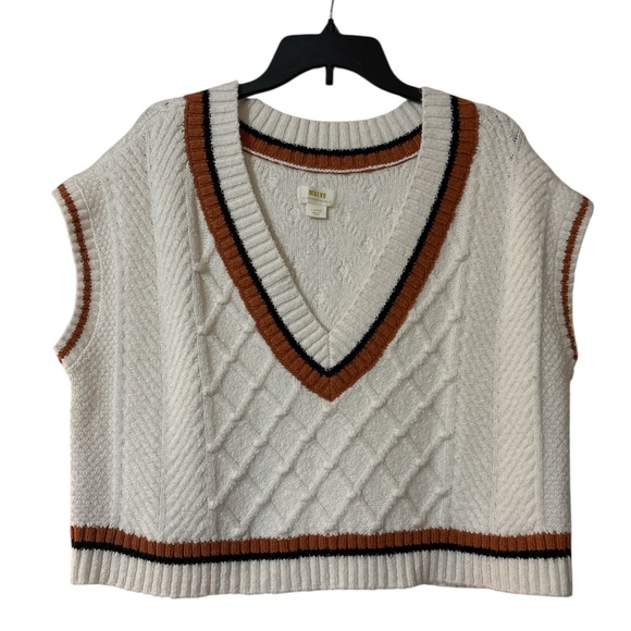 Anthropologie Maeve Willa Cable-Knit Sweater Vest Sz. Large - Picture 9 of 13